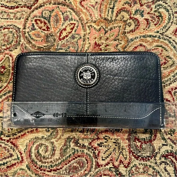 Dooney & Bourke Black Pebbled Leather Wallet - Picture 5 of 8